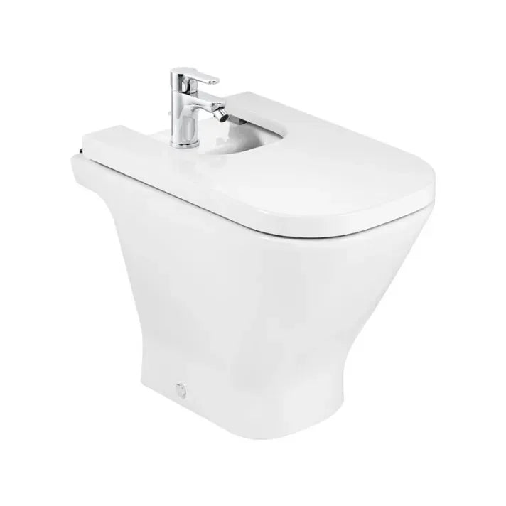 ROCA THE GAP A357474000 Bidet con un agujero de grifería de 35 cm fabricado en porcelana de color blanco - MerkiMarket