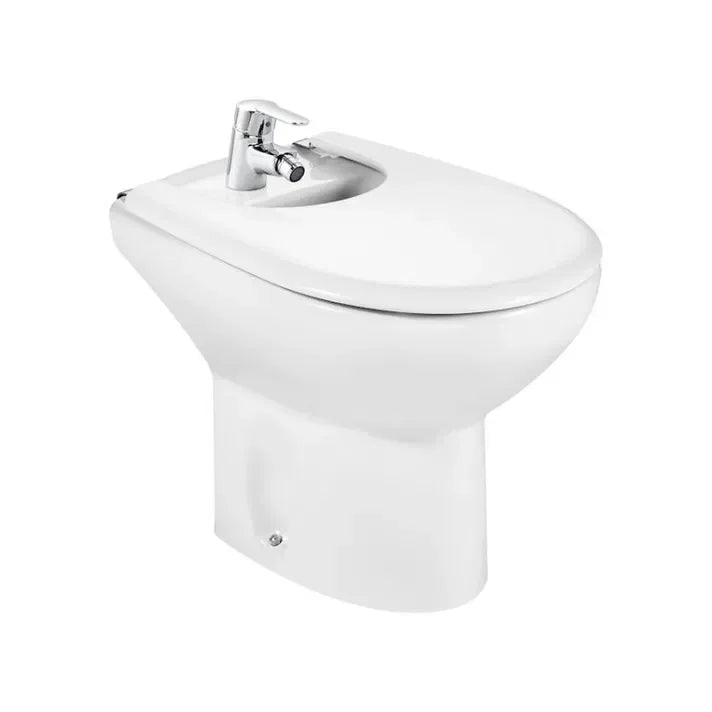ROCA VICTORIA A355394000 Bidet con un agujero para grifería de 35,5 cm fabricado en porcelana de color blanco - MerkiMarket