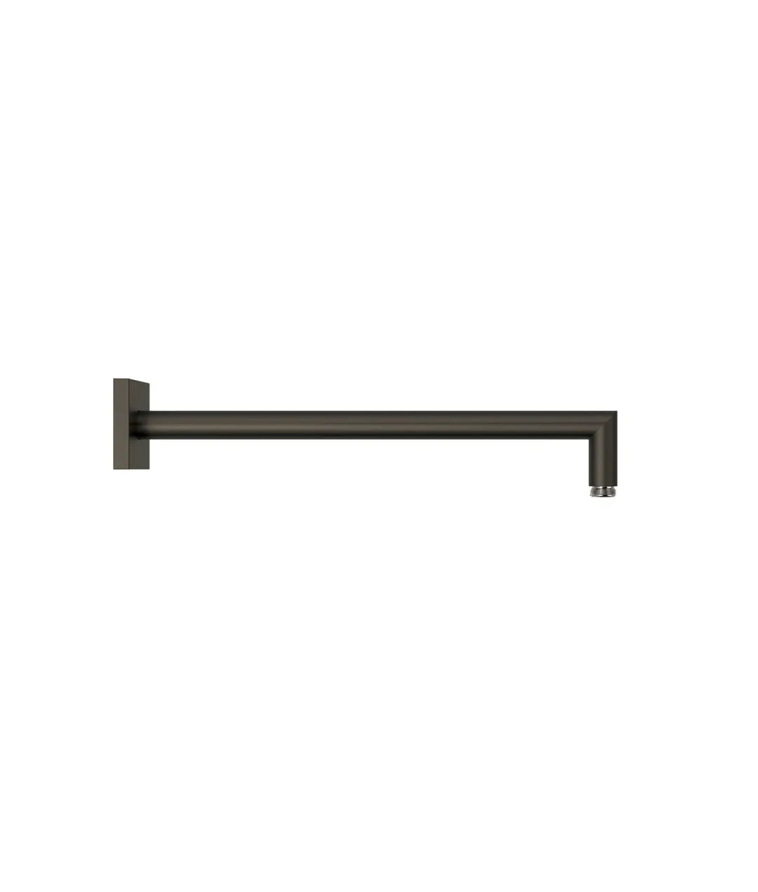 Brazo a pared para rociador de ducha con base cuadrada acabado negro bronce Complementos Tres 0