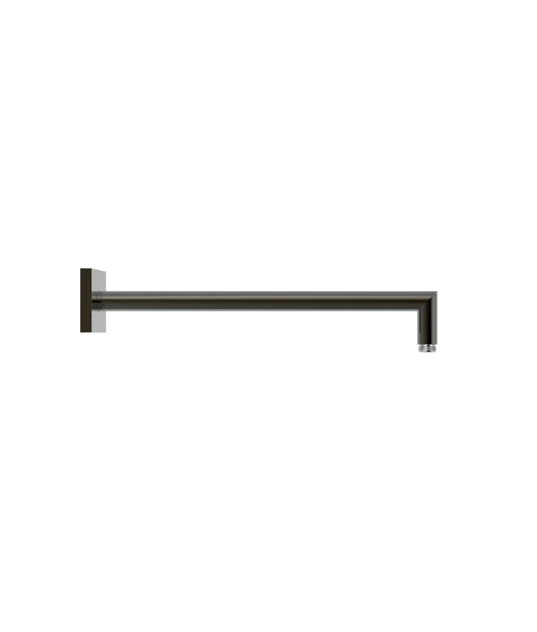 Brazo de ducha de pared para rociador con base cuadrada negro metalizado Complementos Tres 0
