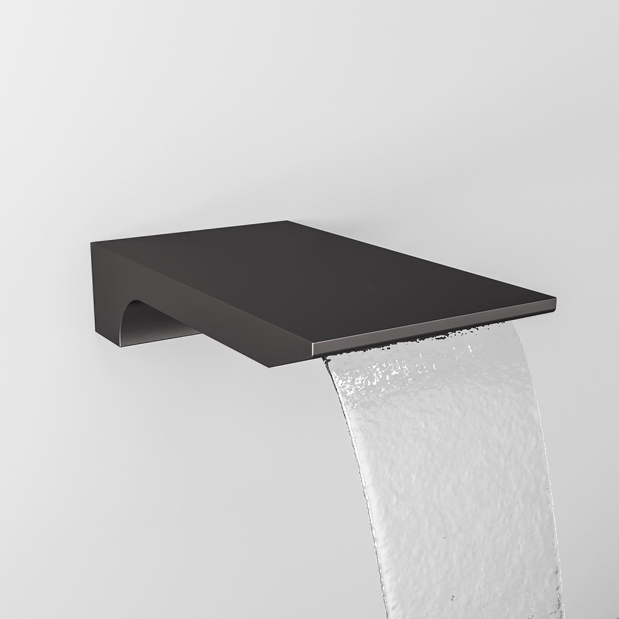 Caño de cascada moderno acabado negro mate con rosca 1/2 pulgada TJ007 de Valaz 2