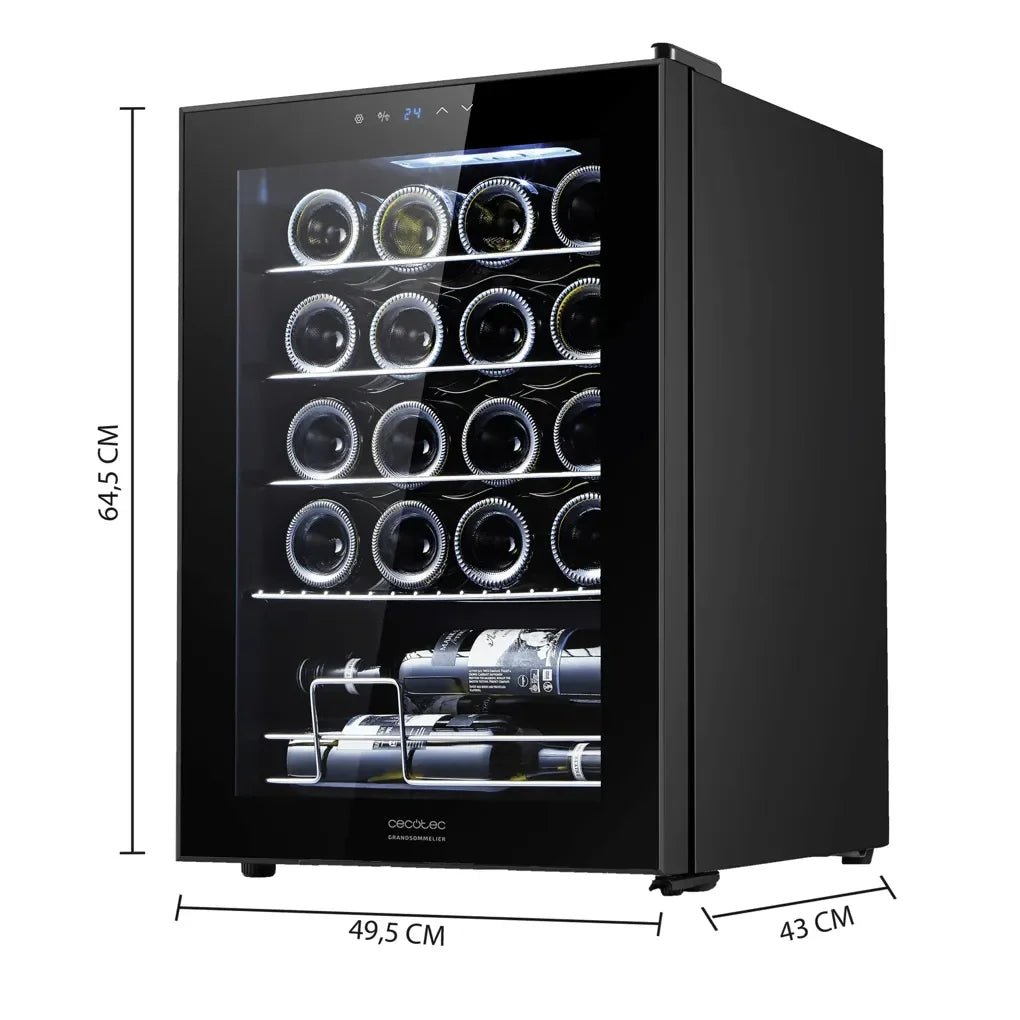 cecotec_00122_vinoteca_bolero_grandsommelier_2050:_20_botellas__compresor_silencioso_y_táctil_6