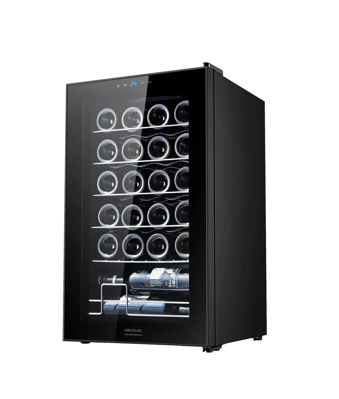 cecotec_00124_vinoteca_bolero_grandsommelier_2450_black:_elegancia_y_rendimiento_para_24_botellas_0
