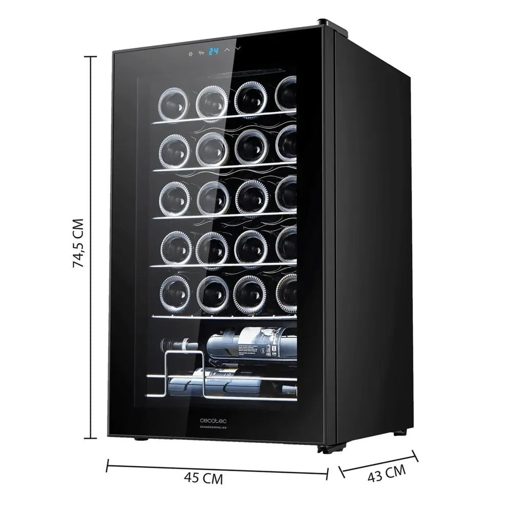 cecotec_00124_vinoteca_bolero_grandsommelier_2450_black:_elegancia_y_rendimiento_para_24_botellas_2