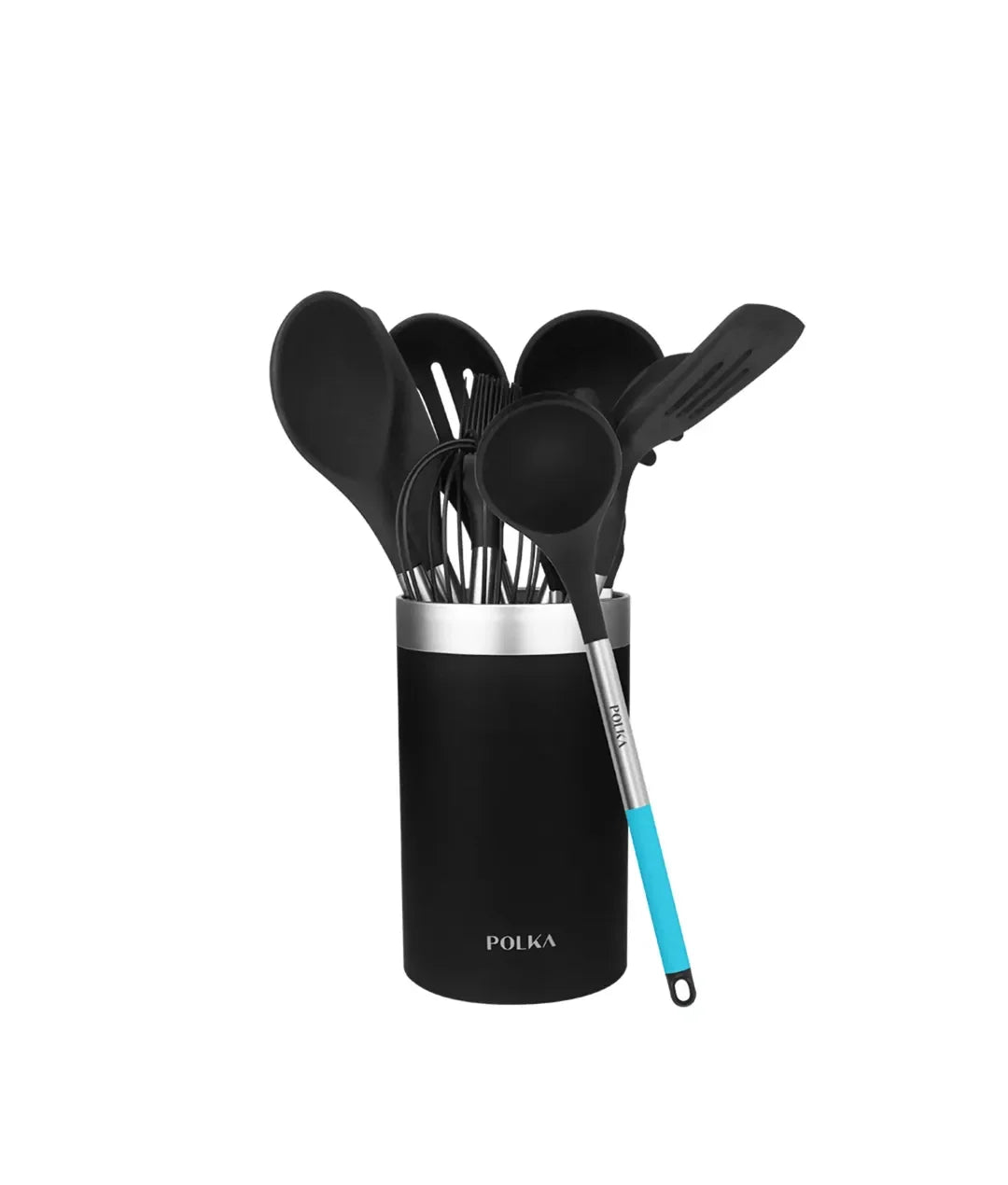 cecotec_01186_set_de_utensilios_de_cocina_de_silicona_negro_con_holder_y_mango_de_acero_0