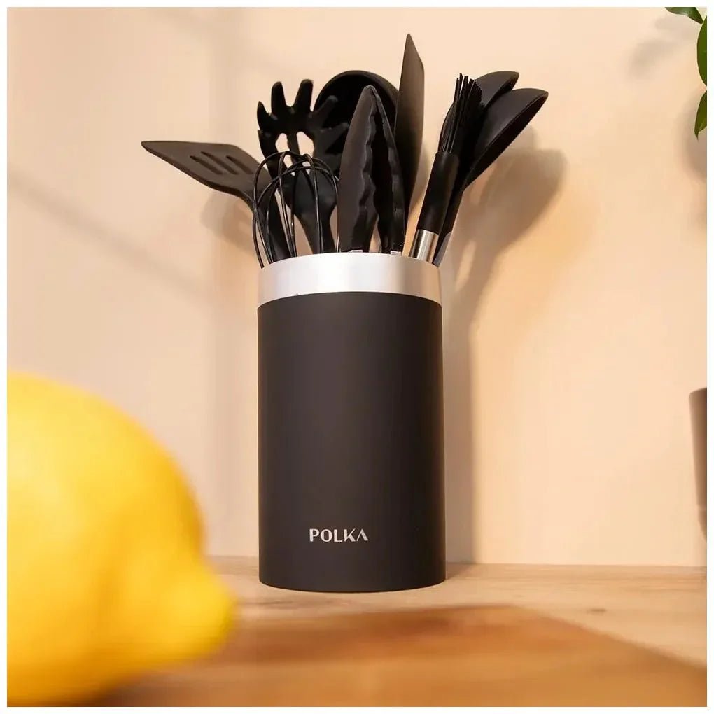 cecotec_01186_set_de_utensilios_de_cocina_de_silicona_negro_con_holder_y_mango_de_acero_1
