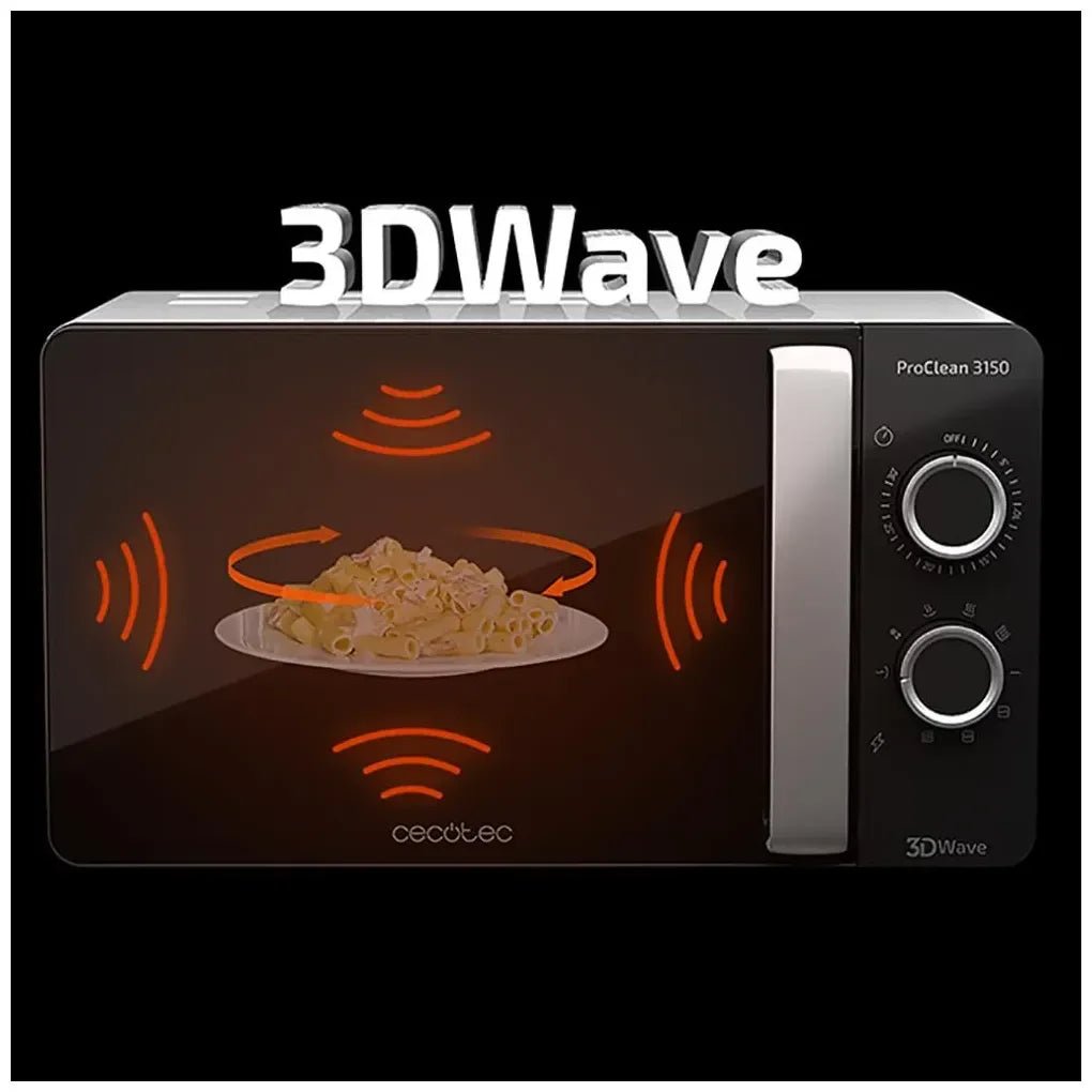 cecotec_01529_microondas_plateado_700w_con_grill__tecnología_3dwave_y_diseño_espejo_20l_4