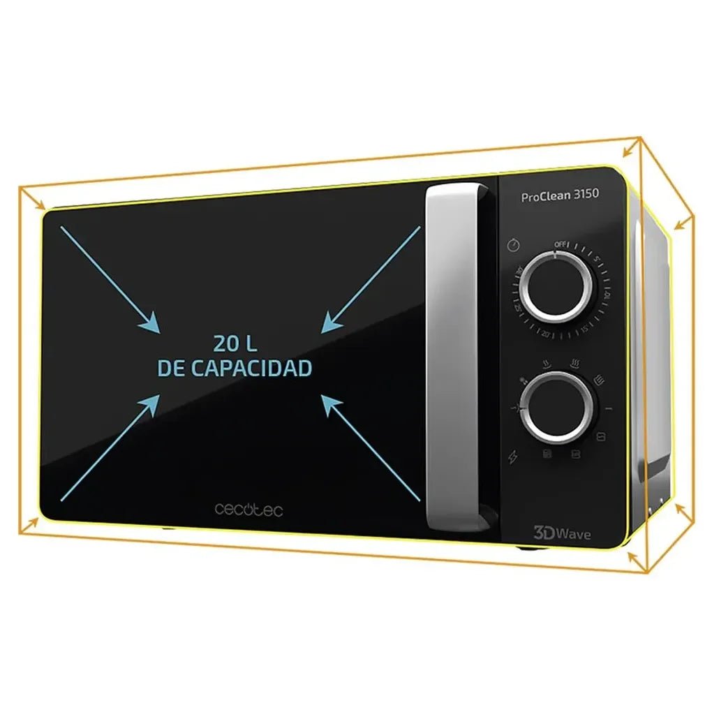 cecotec_01529_microondas_plateado_700w_con_grill__tecnología_3dwave_y_diseño_espejo_20l_9