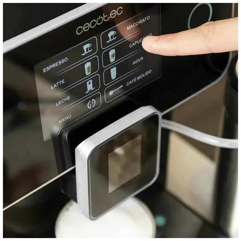cecotec_01642_cafetera_superautomática_con_pantalla_táctil_y_depósito_de_leche__19_bares_de_presión_4