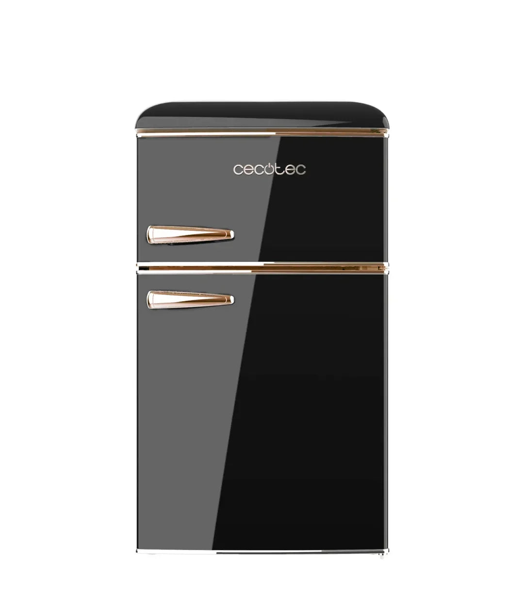cecotec_01897_mini_frigorífico_retro_86l_negro_con_luz_led_y_tirador_gold_rose_0