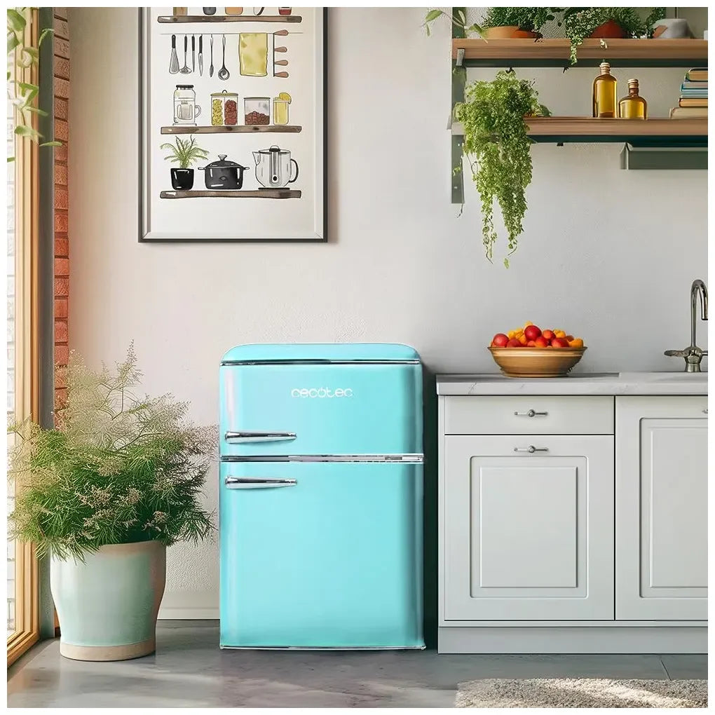 cecotec_01898_mini_frigorífico_retro_azul_86l_con_luz_led_y_diseño_vintage_eficiente_4