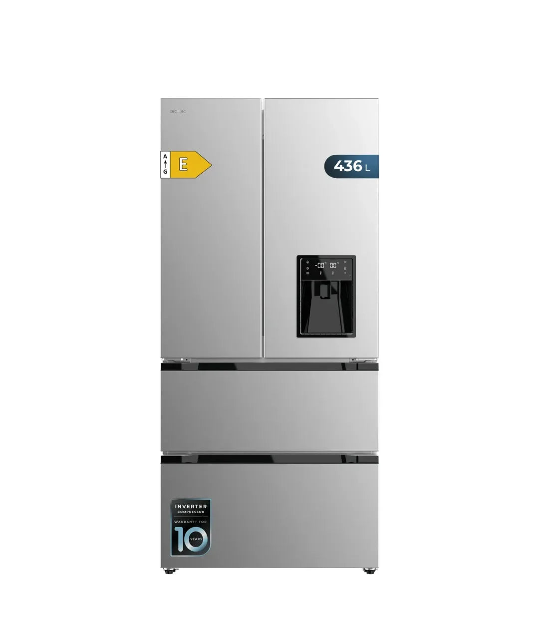 cecotec_01954_frigorífico_french_door_inox_con_inverter_plus_y_no_frost__436l__clase_e_0