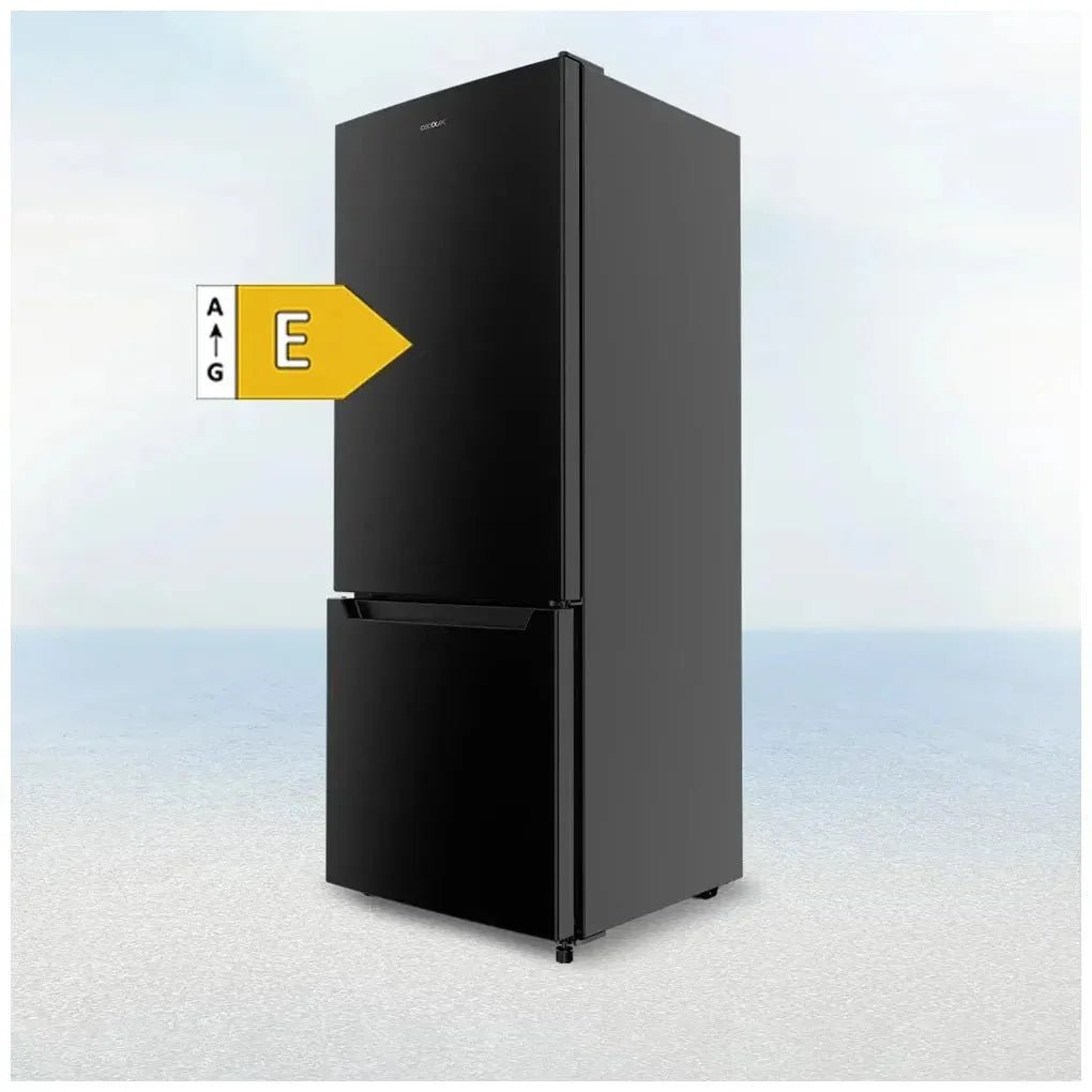 cecotec_02075_frigorífico_combi_negro_205l_con_fast_cooling_y_clase_energética_e_10
