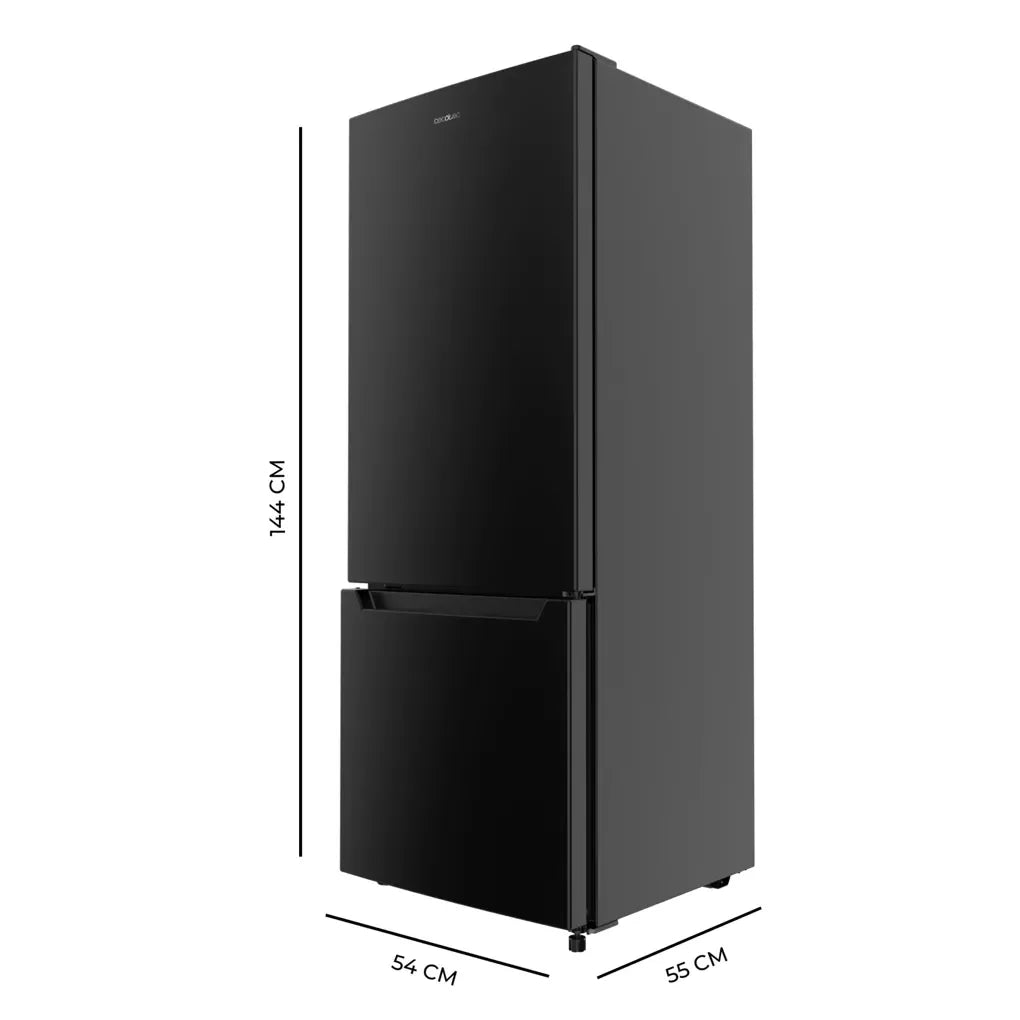 cecotec_02075_frigorífico_combi_negro_205l_con_fast_cooling_y_clase_energética_e_1