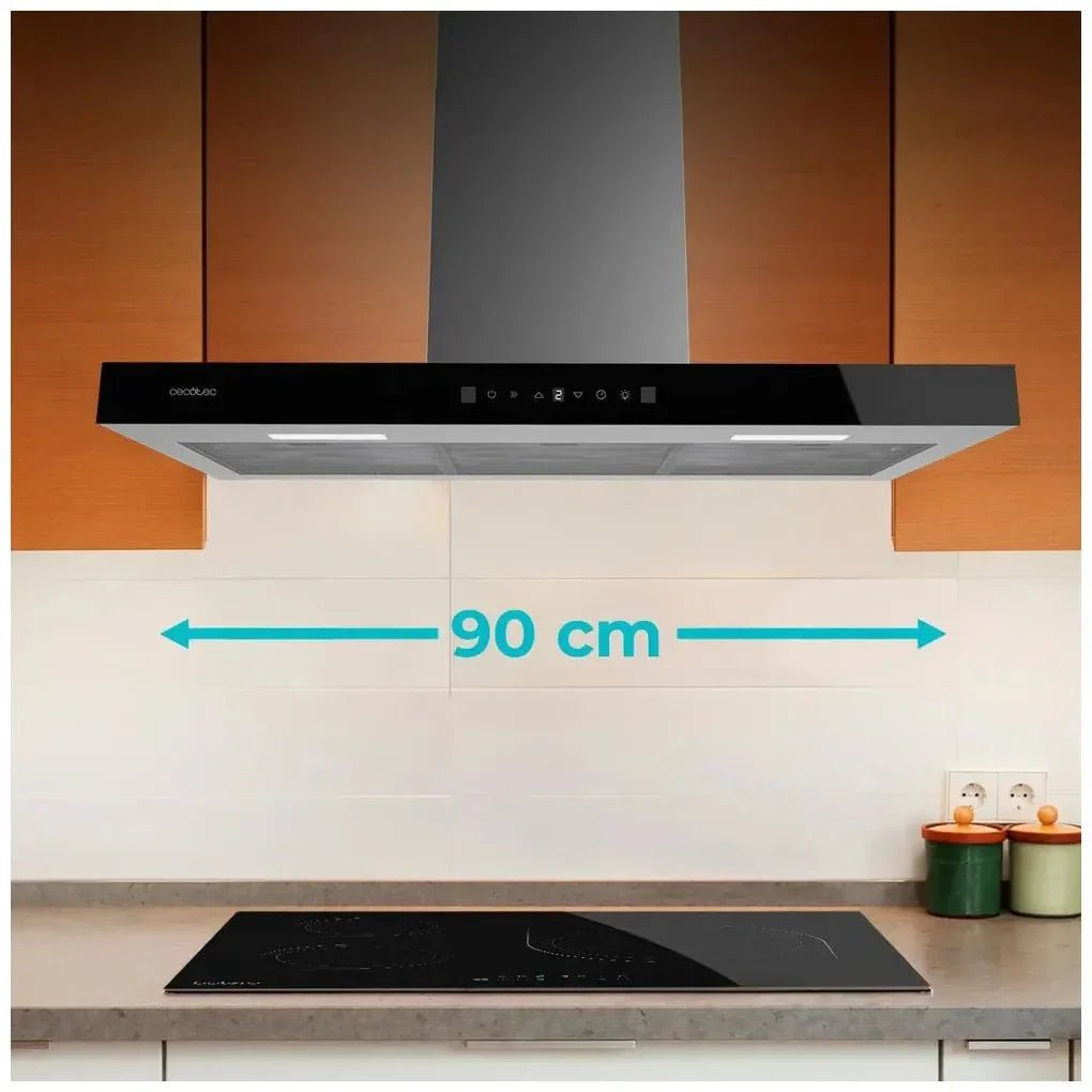 cecotec_02885_campana_extractora_90cm_cristal_negro__succión_550m3_h__a++__control_táctil_y_gestual_5