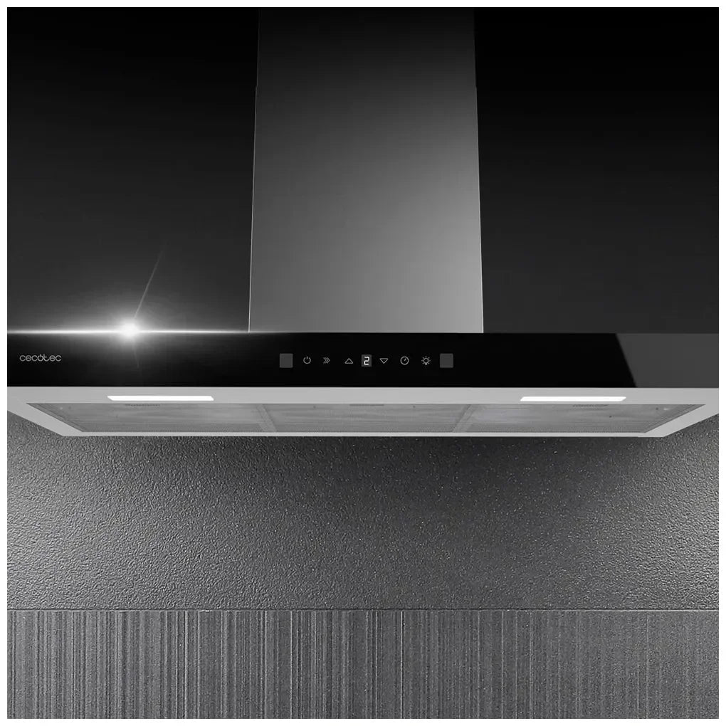 cecotec_02885_campana_extractora_90cm_cristal_negro__succión_550m3_h__a++__control_táctil_y_gestual_6