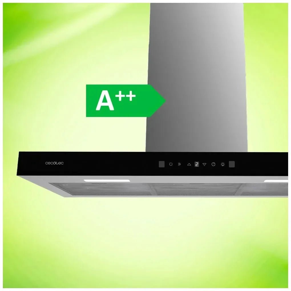 cecotec_02885_campana_extractora_90cm_cristal_negro__succión_550m3_h__a++__control_táctil_y_gestual_9