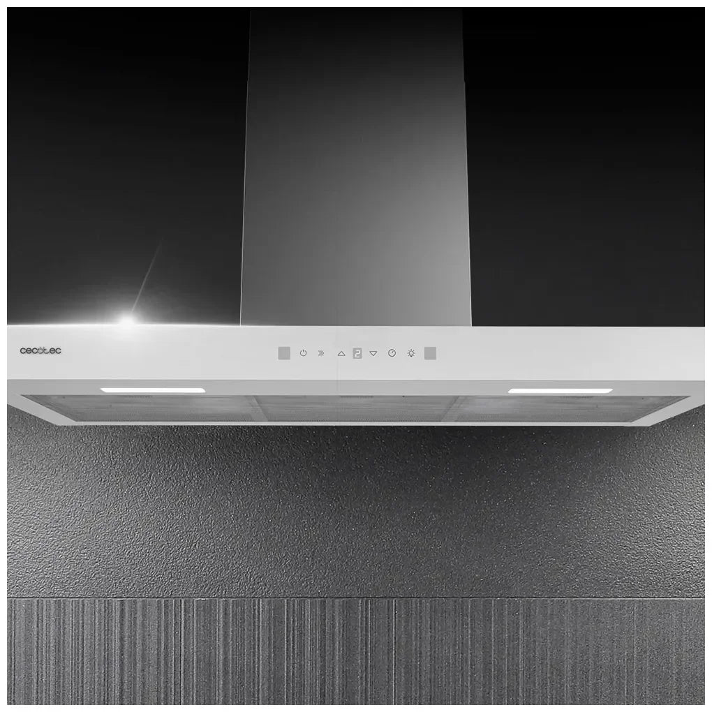 cecotec_02886_campana_extractora_90cm_cristal_blanco__succión_550m3_h__a++__control_táctil_y_gestual_6