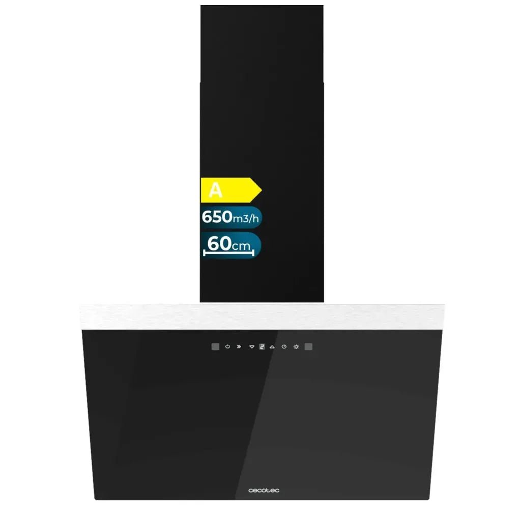cecotec_02891_campana_extractora_60cm_vidrio_negro__succión_650m3_h__control_táctil_y_led_1