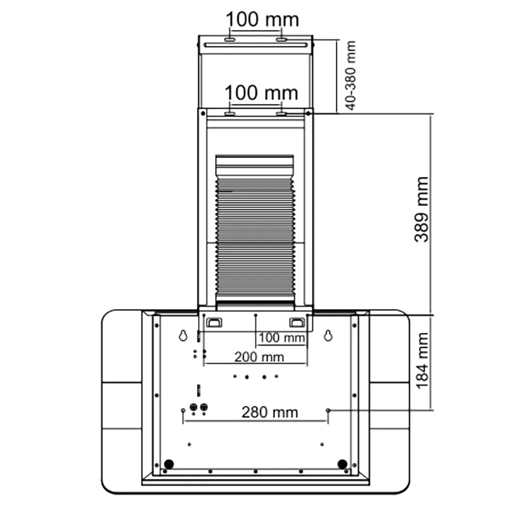 cecotec_02891_campana_extractora_60cm_vidrio_negro__succión_650m3_h__control_táctil_y_led_4