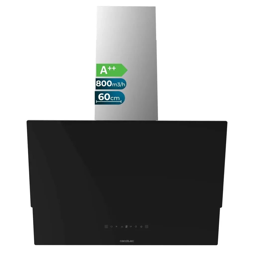 cecotec_02893_campana_extractora_60cm_vidrio_negro__succión_800m3_h__a++__control_táctil_y_gestual_1