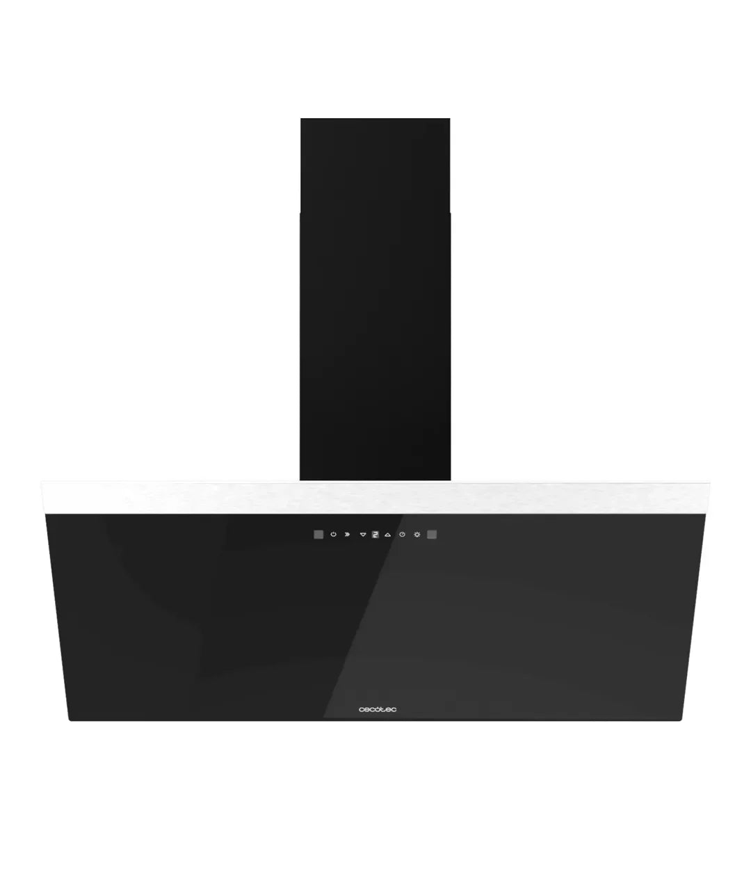 cecotec_02897_campana_extractora_90cm_vidrio_negro__succión_650m3_h__control_táctil_y_led_0