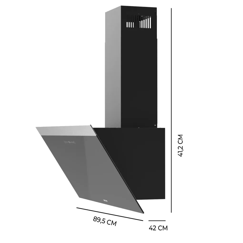 cecotec_02897_campana_extractora_90cm_vidrio_negro__succión_650m3_h__control_táctil_y_led_2