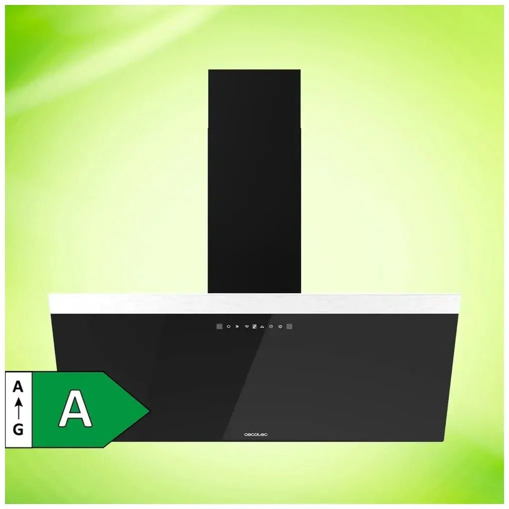cecotec_02897_campana_extractora_90cm_vidrio_negro__succión_650m3_h__control_táctil_y_led_8
