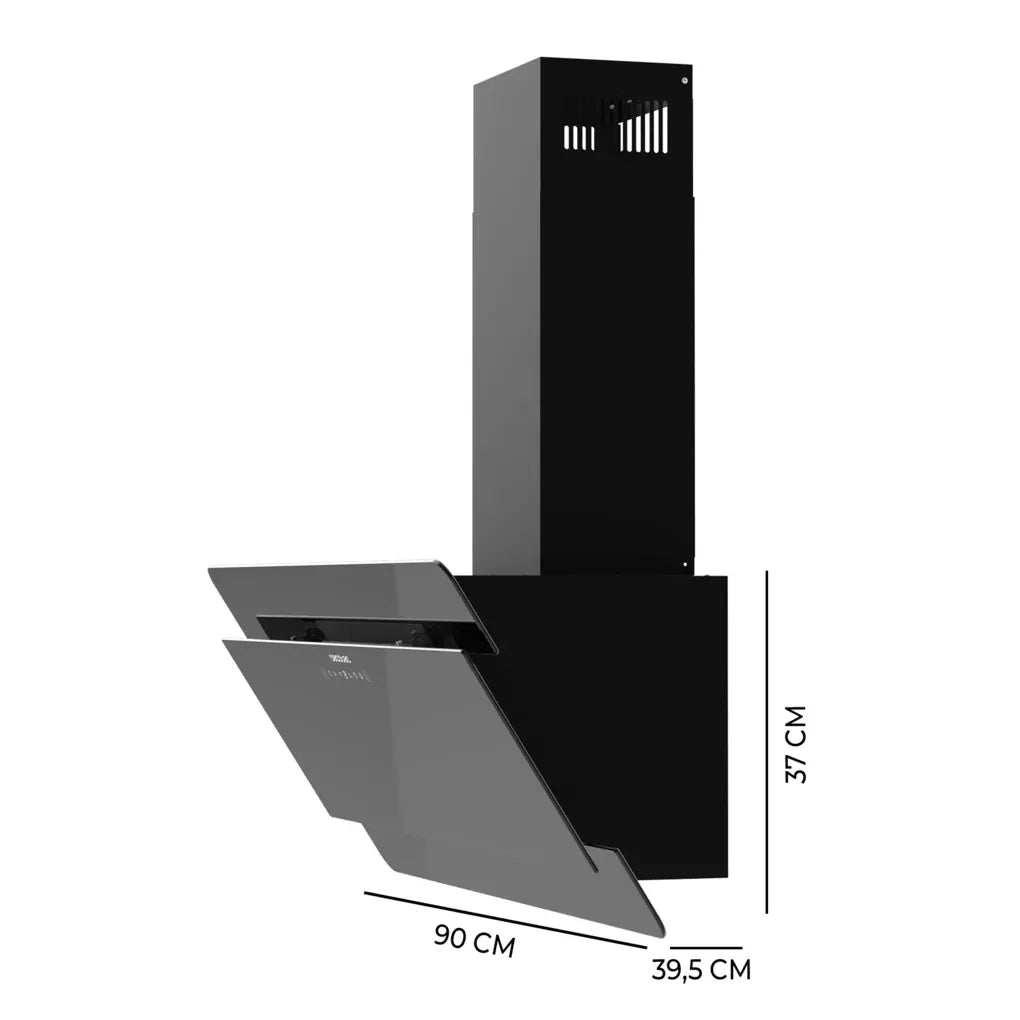 cecotec_02898_campana_extractora_90cm_vidrio_negro__succión_800m3_h__a++__control_táctil_y_gestual_2