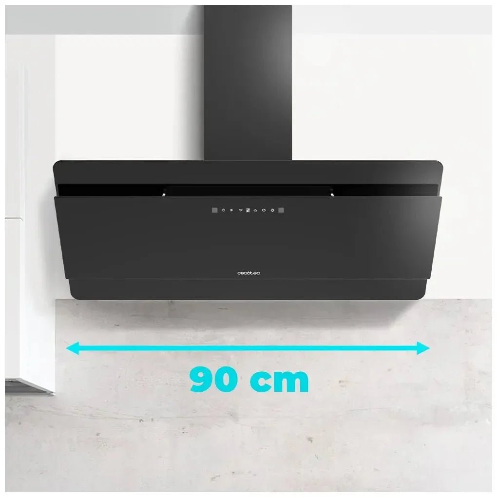 cecotec_02898_campana_extractora_90cm_vidrio_negro__succión_800m3_h__a++__control_táctil_y_gestual_4