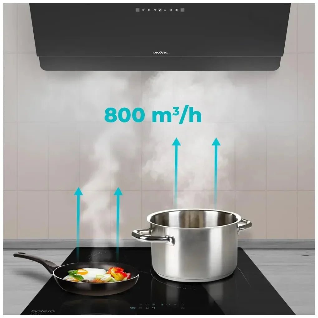 cecotec_02898_campana_extractora_90cm_vidrio_negro__succión_800m3_h__a++__control_táctil_y_gestual_6