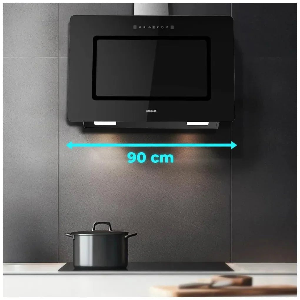 cecotec_02901_campana_extractora_90cm_vidrio_negro__succión_800m3_h__a++__control_táctil_4