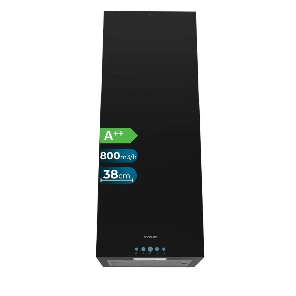 cecotec_02906_campana_extractora_isla_negra_38cm__succión_800m3_h__a++__led_y_filtros_de_carbono_2