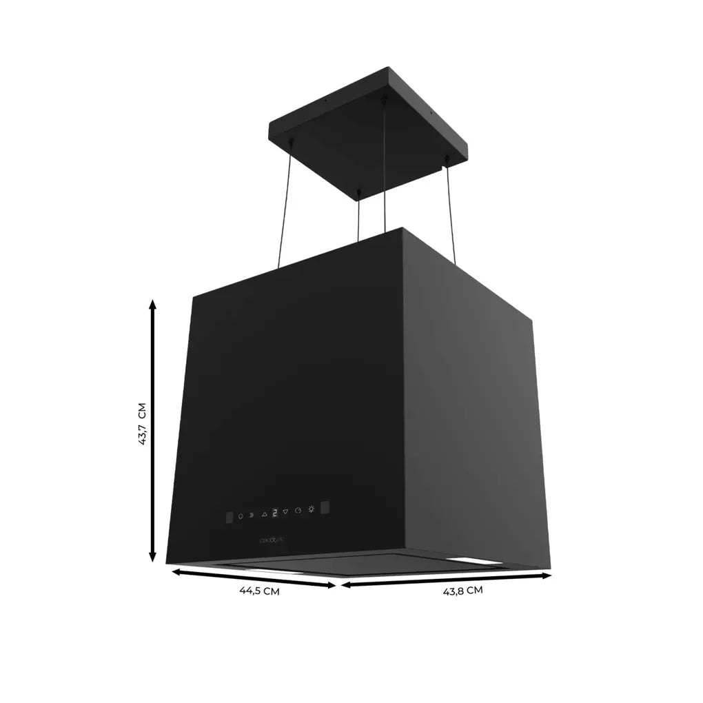 cecotec_02908_campana_extractora_negra_44cm_a++_con_control_táctil_y_succión_800m3_h_1