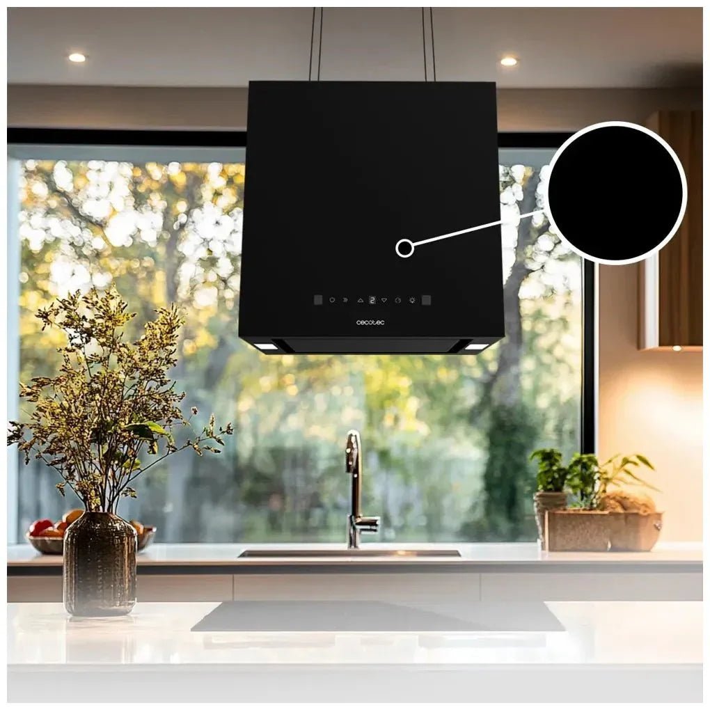 cecotec_02908_campana_extractora_negra_44cm_a++_con_control_táctil_y_succión_800m3_h_5