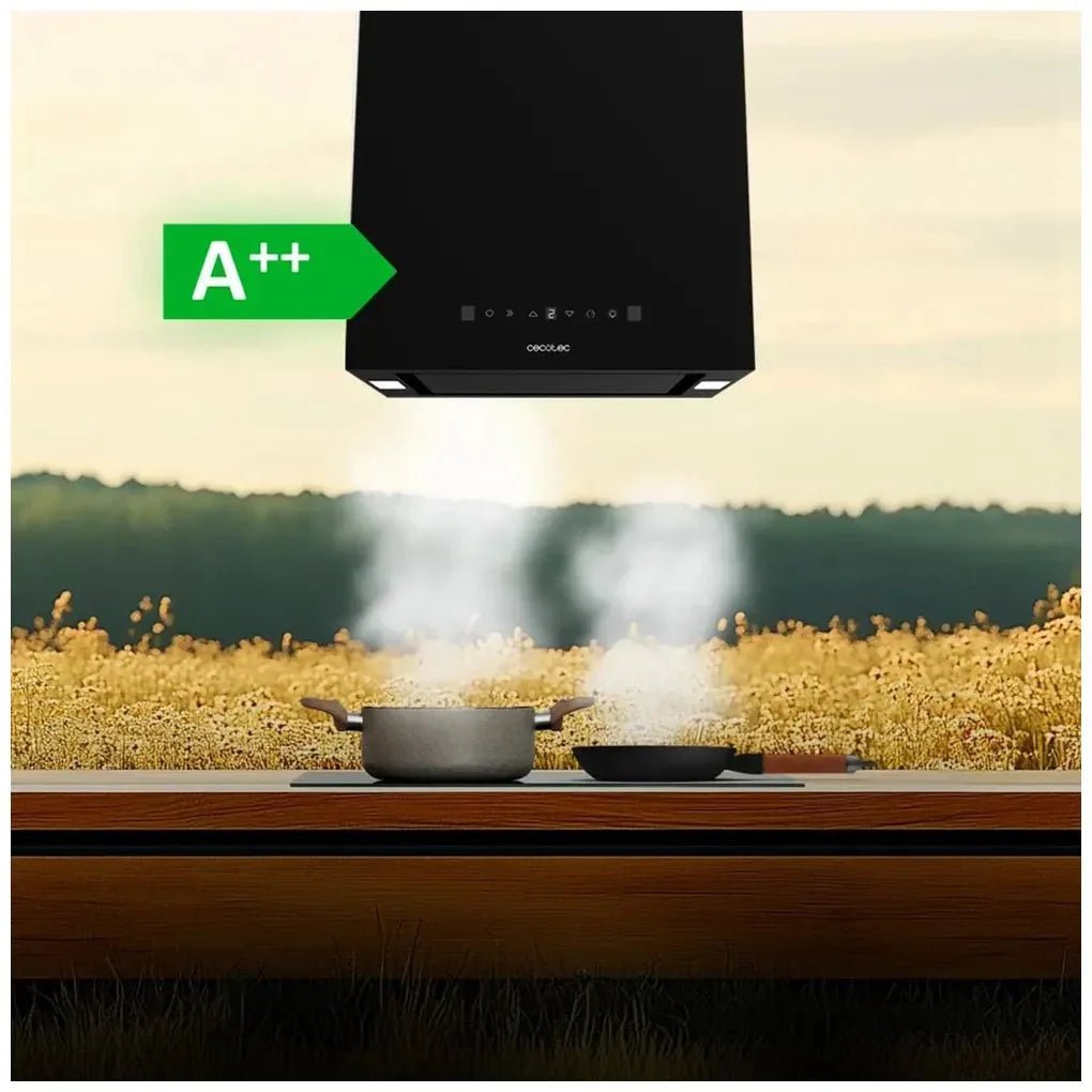 cecotec_02908_campana_extractora_negra_44cm_a++_con_control_táctil_y_succión_800m3_h_8