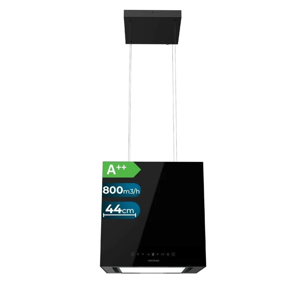 cecotec_02912_campana_extractora_cuadrada_44cm_vidrio_negro_a++_con_control_por_gestos_y_led_2