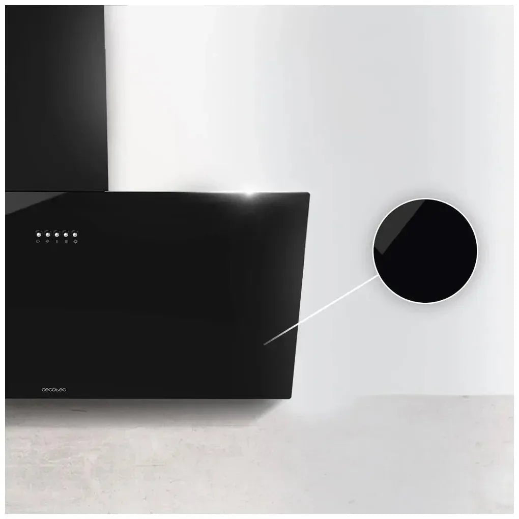cecotec_02927_campana_extractora_90cm_vidrio_negro__succión_650m3_h__clase_a__3_niveles_potencia_5