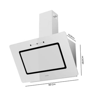 cecotec_02928_campana_extractora_90cm_vidrio_blanco_a++_con_control_táctil_y_succión_800m3_h_1
