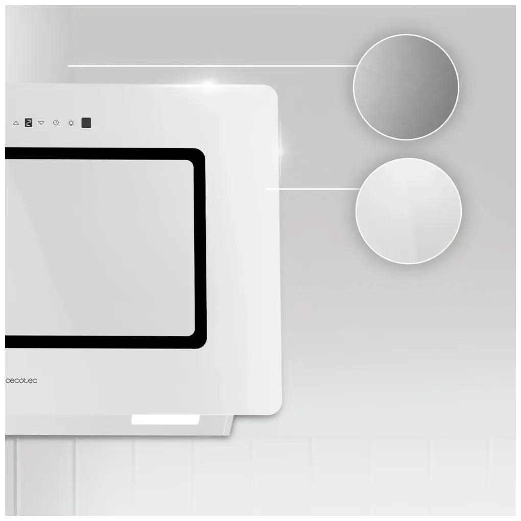 cecotec_02928_campana_extractora_90cm_vidrio_blanco_a++_con_control_táctil_y_succión_800m3_h_5