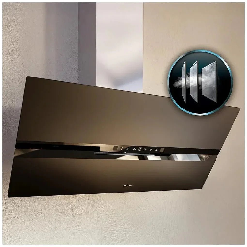 cecotec_02929_campana_extractora_90cm_vidrio_negro_mate__succión_800m3_h__a++_y_control_gestual_9