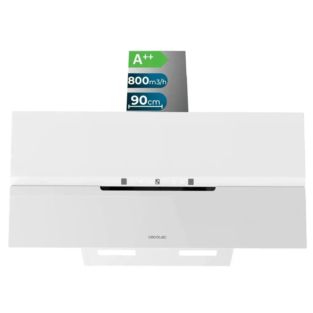 cecotec_02930_campana_extractora_90cm_vidrio_blanco__succión_800m3_h__a++__control_táctil_y_gestual_2