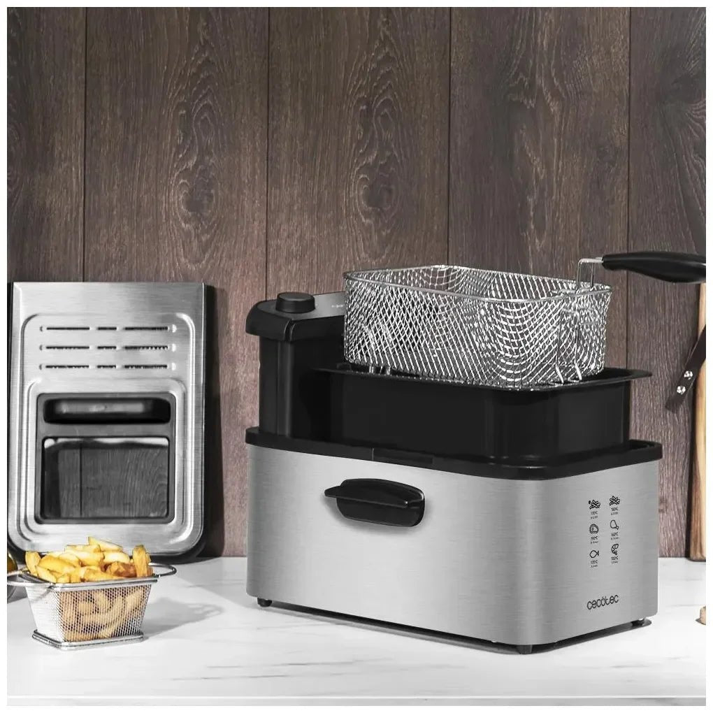 cecotec_03071_freidora_eléctrica_3l_con_filtro_oilcleaner_y_temporizador__acero_inoxidable_2400w_4