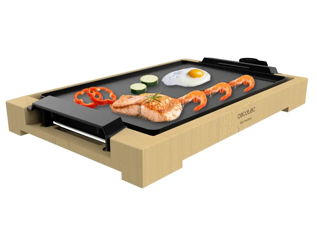 cecotec_03089_plancha_eléctrica_2000w_de_bambú:_cocina_saludable_y_fácil_de_limpiar_1