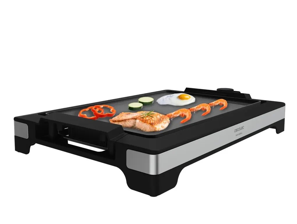 cecotec_03093_plancha_eléctrica_2000w_tasty&grill_inox:_cocina_saludable_y_fácil_de_limpiar_1