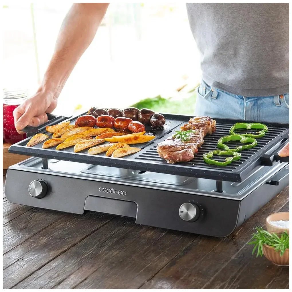 cecotec_03182_barbacoa_eléctrica_3000w_inoxidable_con_superficie_antiadherente_y_termostato_8