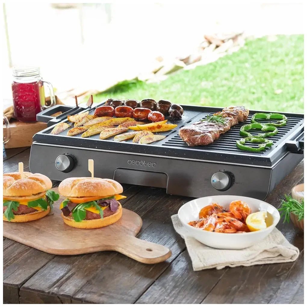 cecotec_03182_barbacoa_eléctrica_3000w_inoxidable_con_superficie_antiadherente_y_termostato_9