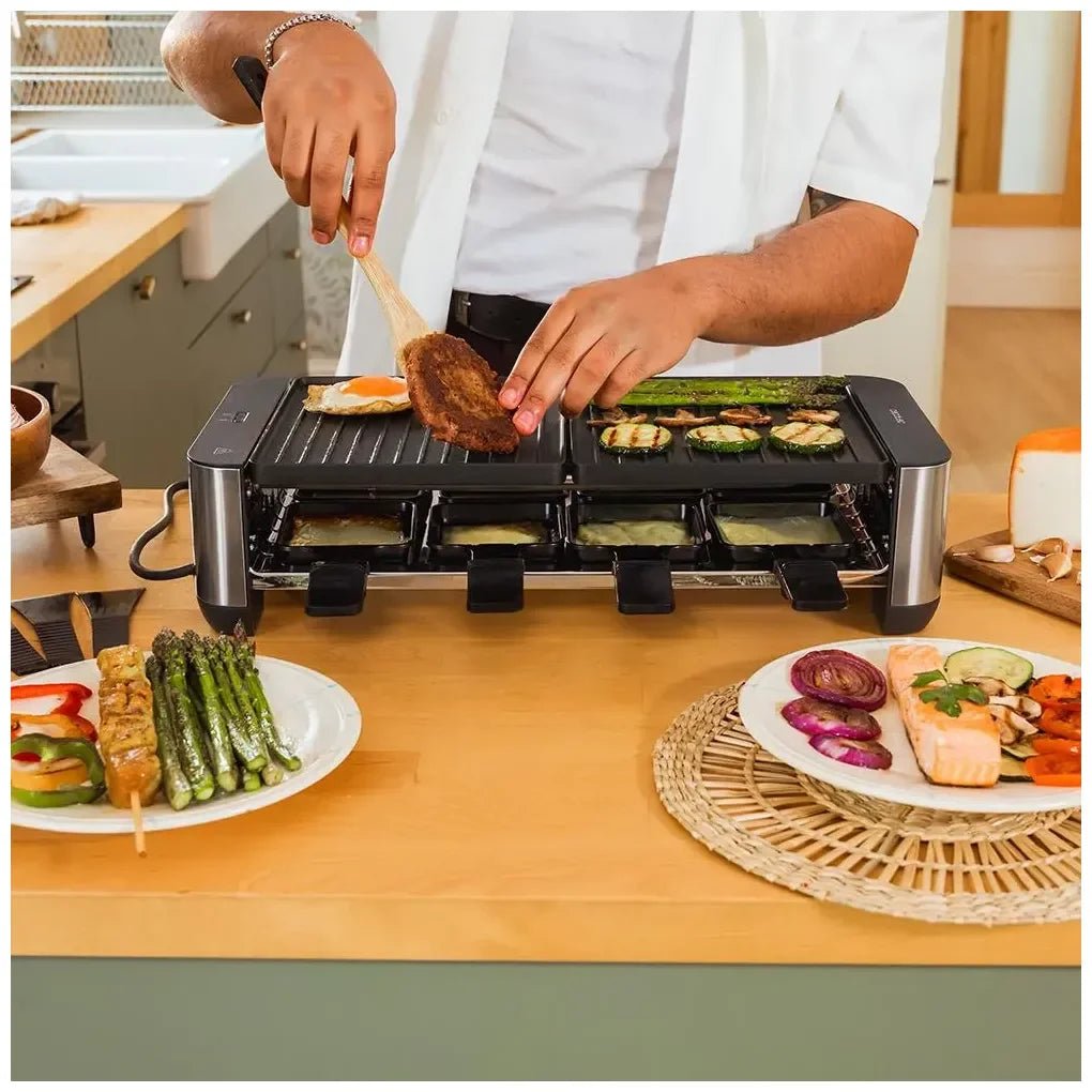 cecotec_03224_máquina_de_raclette_1400w_inoxidable_para_8_personas_con_grill_y_plancha_4
