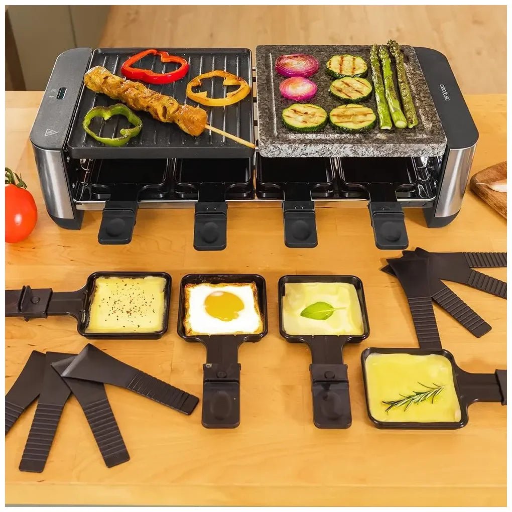 cecotec_03225_máquina_de_raclette_1400w_para_8_personas_con_placas_antiadherentes_y_de_piedra_6