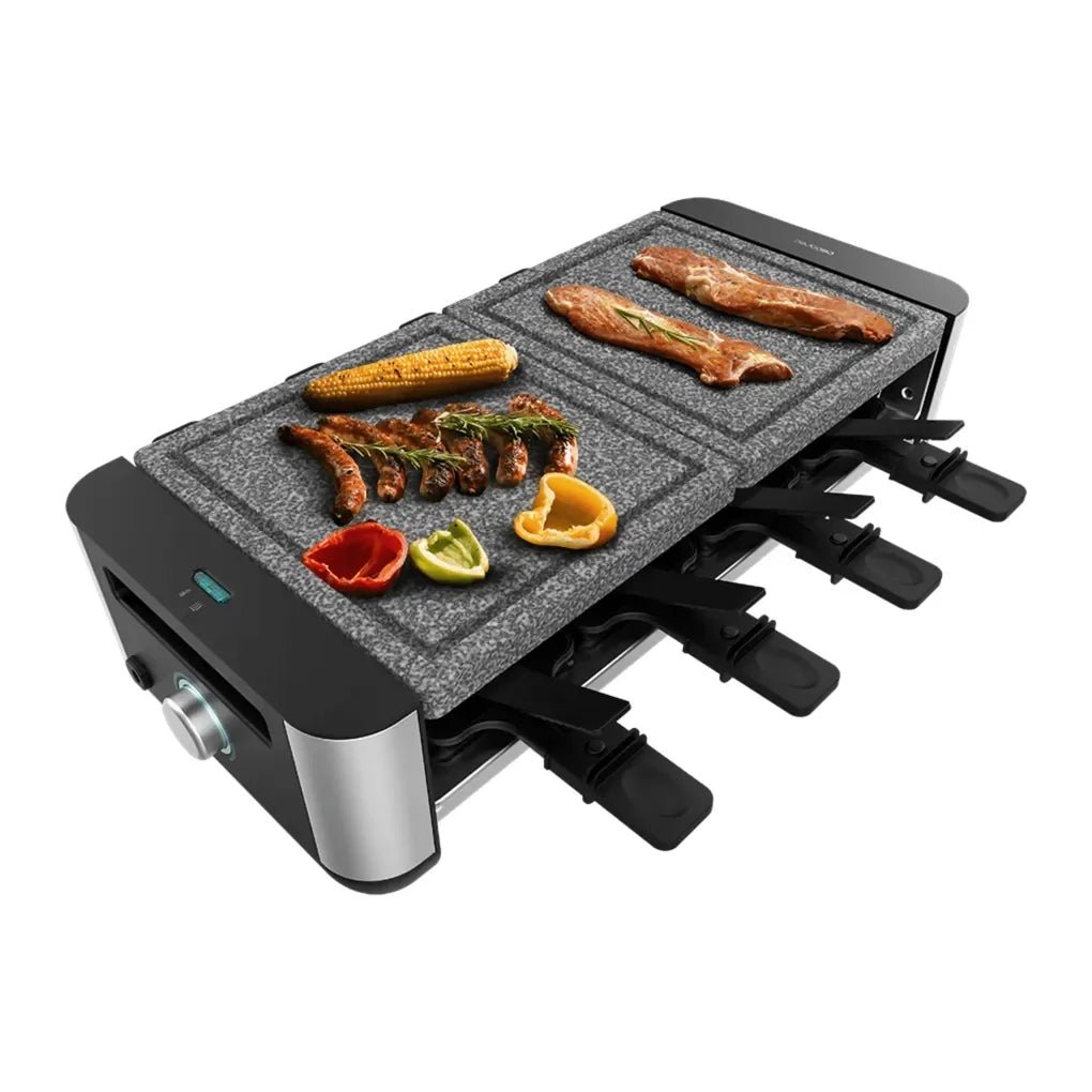cecotec_03226_máquina_de_raclette_1400w_para_8_personas_con_grill_y_placa_de_piedra_natural_1